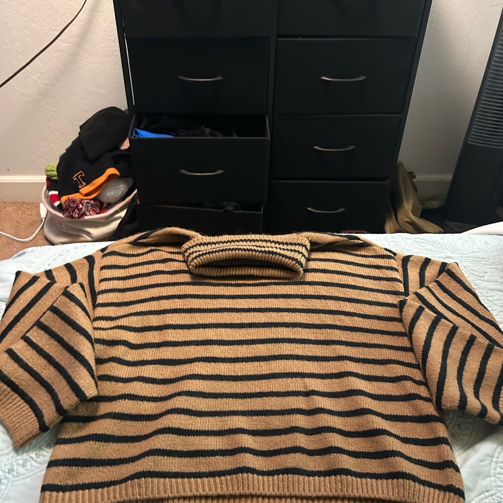 Striped Brown and Black Sweater